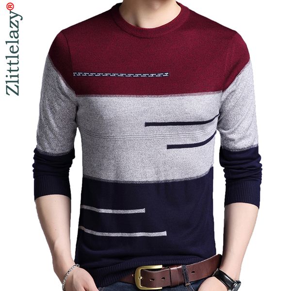 

2019 brand male pullover sweater men knitted jersey striped sweaters mens knitwear clothes sueter hombre camisa masculina 100, White;black