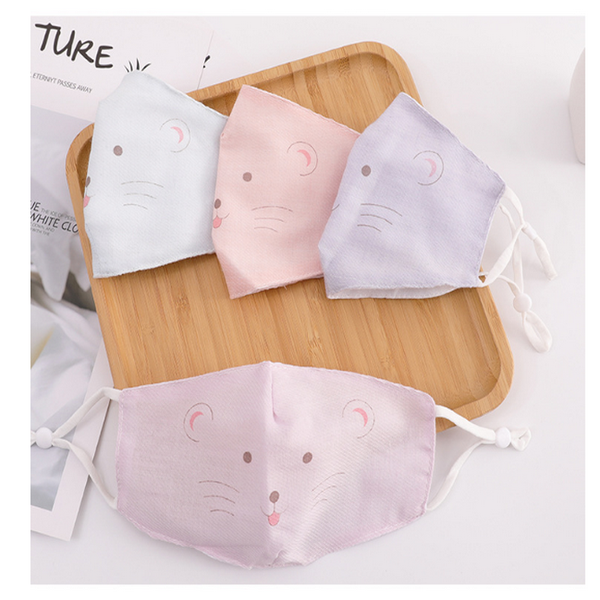 

dhl cartoon movie face mask for kids cubrebocas para ninos tapaboca cotton ice silk summer cartoon childrens face mask fghak, Black