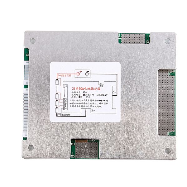 

76v 21s 20s 50a lithium ion li-ion lipo polymer 18650 battery bms with protection board module