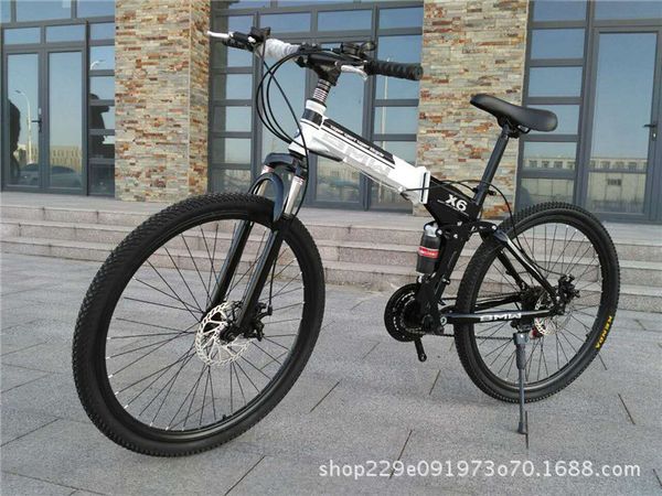 

wholesale 26-inch bmw x6 mountain bike 21/24/27 speed double disc brake folding bike one-wheel mountain bike