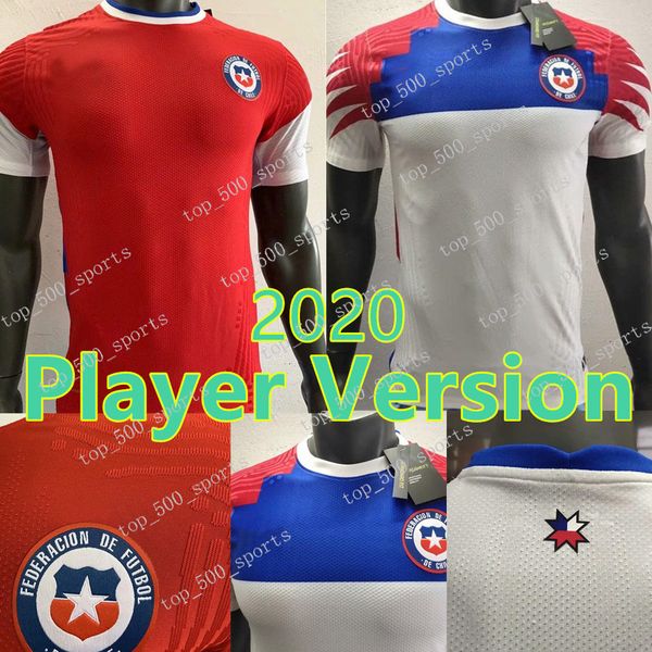 

2020 player version chile home soccer jersey 20 21 alexis vidal away soccer shirt #7 alexis #8 vidal #10 valdivia 17 medel football, Black;yellow