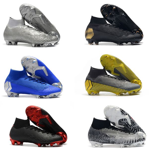 

2019 new mercurial superfly vi 360 elite fg kj 6 xii 12 cr7 se ronaldo neymar mens high soccer shoes football boots cleats size us3-11