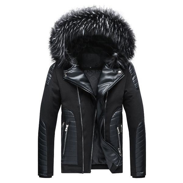 

winter men's parkas coat new men's casual thick coat fashion hooded jacket clothing dd6mf, Black