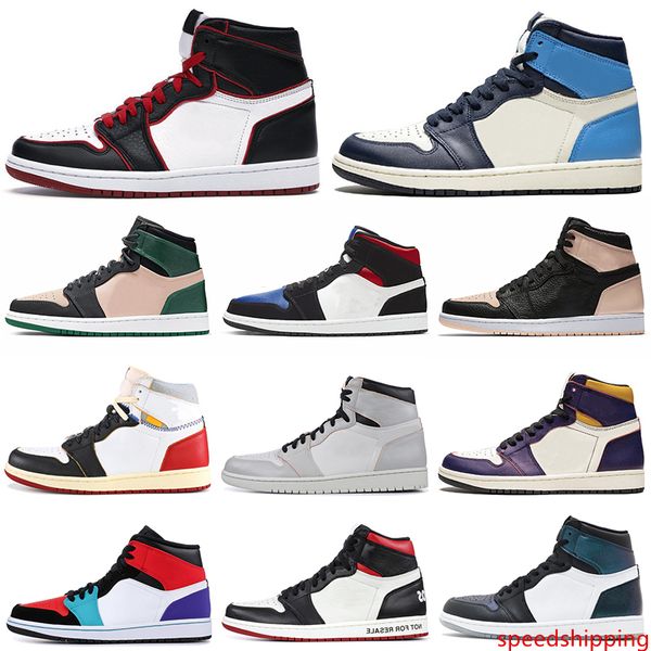 

basketball shoes 1s bloodline obsidian unc union what the shattered backboard banned cracked metallic 1 sports sneakers mens trainer 5.5-12