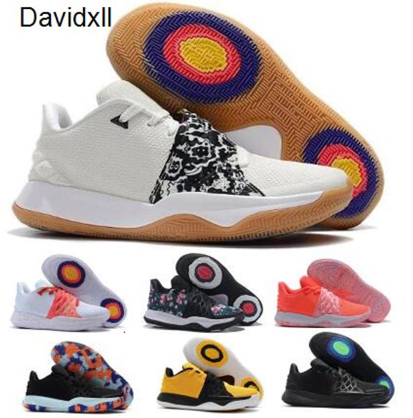 

kyrie low 1 basketball shoes punch dark obsidian amarillo floral uncle drew white black mens fashion designer trainers sneakers shoes