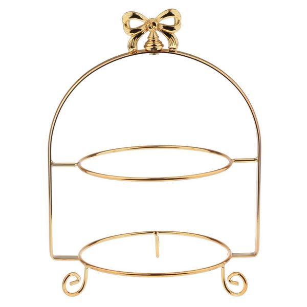 

europe style iron 2-tier cage cake stand cupcake rack wedding party