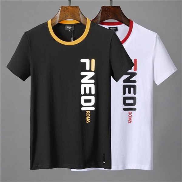

2020 delivery new large size summer brand t-shirt man round collar short sleeve fashion t shirt wholesale short sleeves, White;black