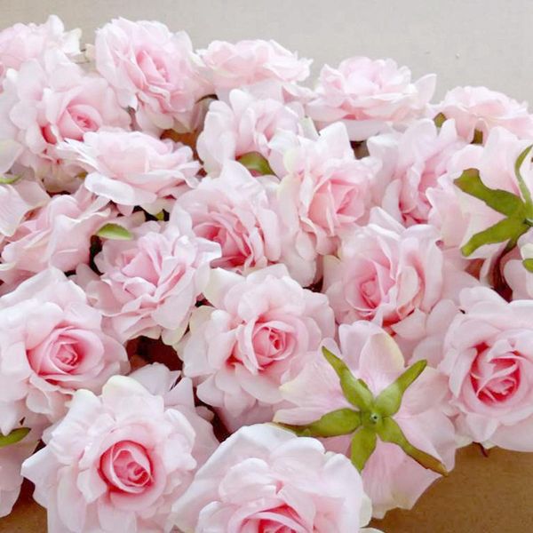 

10pcs artificial flowers head 10 cm for wedding decoration diy wreath gift box floral silk party design flowers
