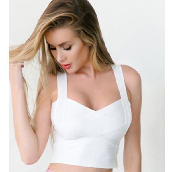 

woman tanks crop fashion short white bandage vest color white black red plus size woman clothes