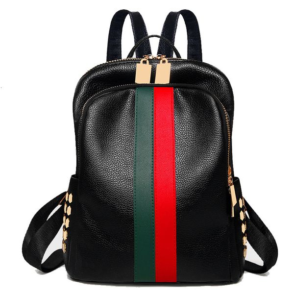 

brand designer women pu leather backpack female casual shoulders bag teenager school bag fashion women's bags
