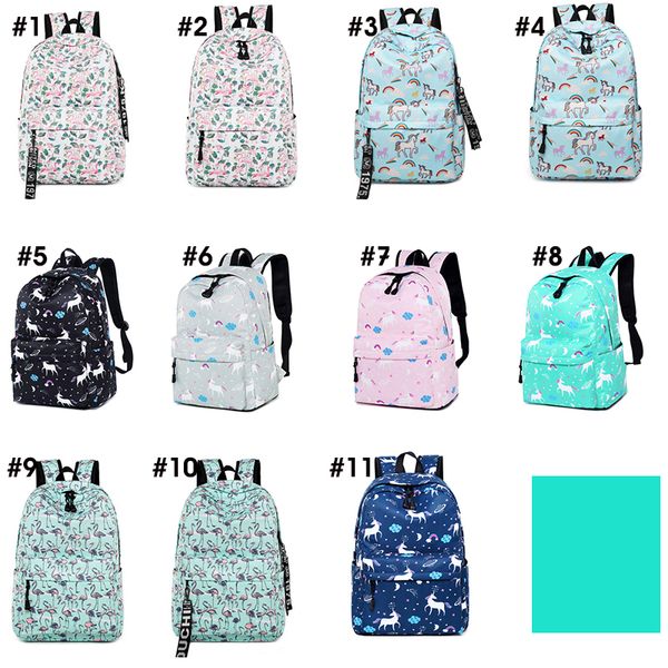 

11 style women unicorn backpack handbag schoolbag nylon backpack for teenagers girls computer trip student outdoor storage bag a19