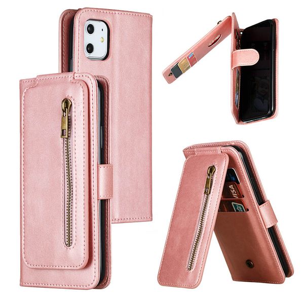 

for iphone 11 pro max xs max xr 8 plus samsung galaxy s10 s10e s9 s7 high-quality leather wallet phone case back cover