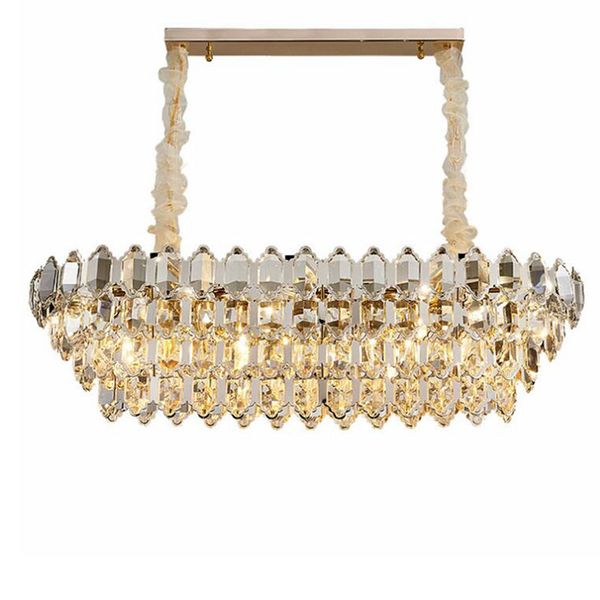 

oval design modern crystal chandelier lighting ac110v 220v luxury dining room led living room creative chandelier