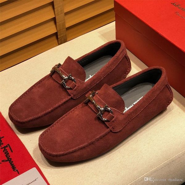 

20ss новые бренды красные нижние мокасины роскошные свадебные туфли дизайн черный лакированная кожа замша платье обувь для мужчин скольжения, Black