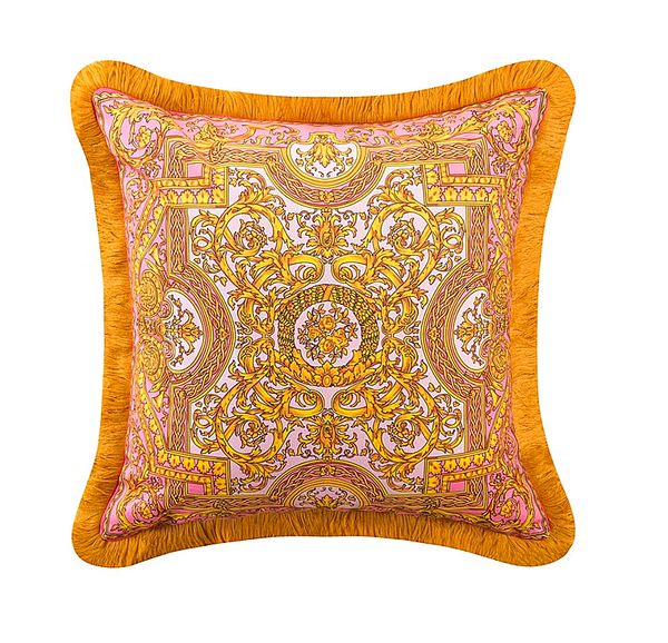 

50 см барокко le jardin медуза наволочки бархат сгущает кисточкой подушка чехол креативный роскошный отель royal home hotel cojines, Black;red