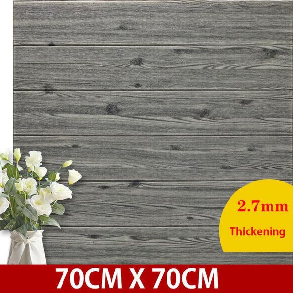 

3d stereo self-adhesive wallpaper 3d wood grain wall skirt stickers wall decoration waterproof mold proof