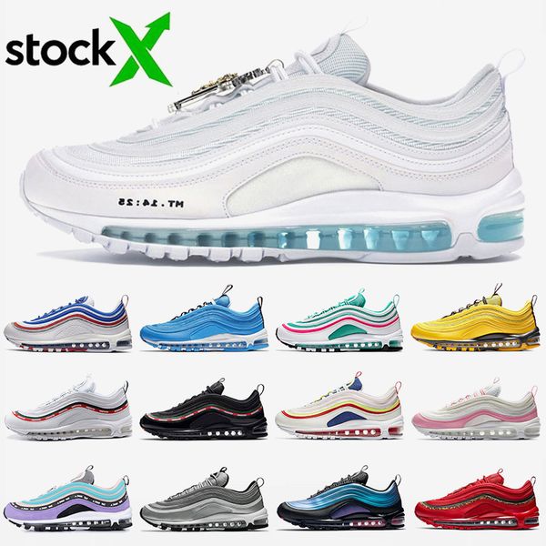 

иисус обувь ярких citron 97s trainer stock x марк кроссовки непобежденной тройной черный красный леопард silver bullet для женщин мужских кр