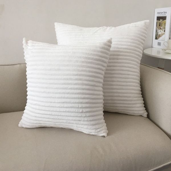 

zengia velvet cushion cover fur striped corduroy decorative pillows for sofa 45x45cm home decoration nordic pillow case decor