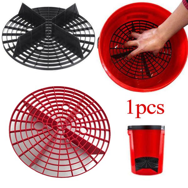 

1pc 23.5cm car wash detailing bucket dirt grit guard washboard insert for auto care grit guard inserts red/black pp plastic