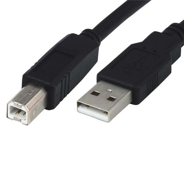 

100pcs 1.8m usb 2.0 a to b male adapter data cable for epson canon sharp hp type b printer scanner extension wire cord