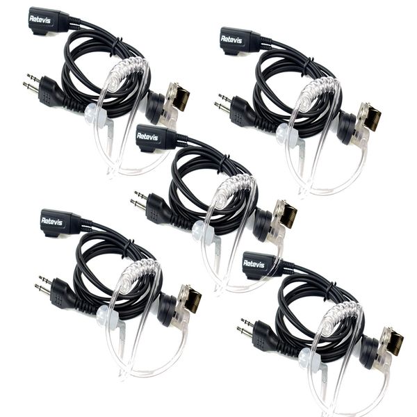 

5шт 2 Pin PTT MIC Акустическая трубка наушника для GXT550 MIDLAND LXT112 G6 / G7 радиоприемников