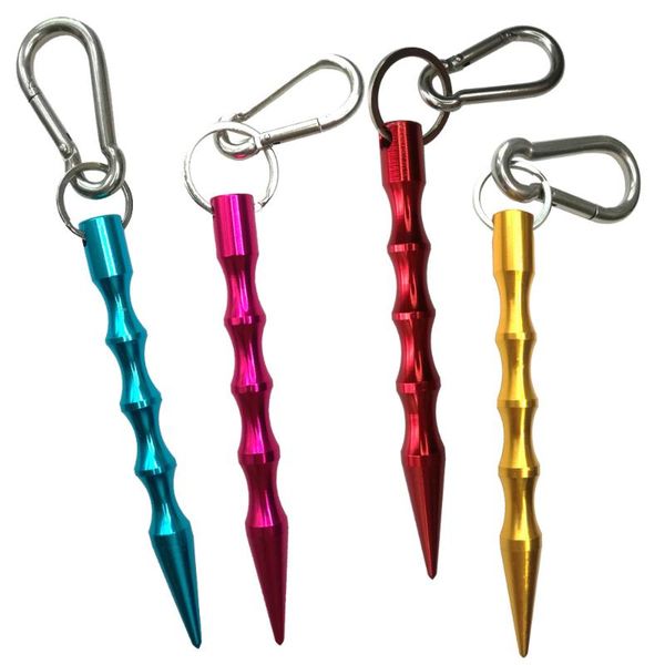

5.5" 14cm scuba dive aluminum alloy tank rattle signal device stick with carabiner diving pointer shaker noise maker
