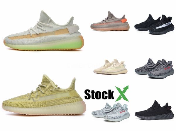 

designer running shoes true form lime green clay static belgua semi frozen glow zebra black sport shoes kanye west sneakers with box #dss518