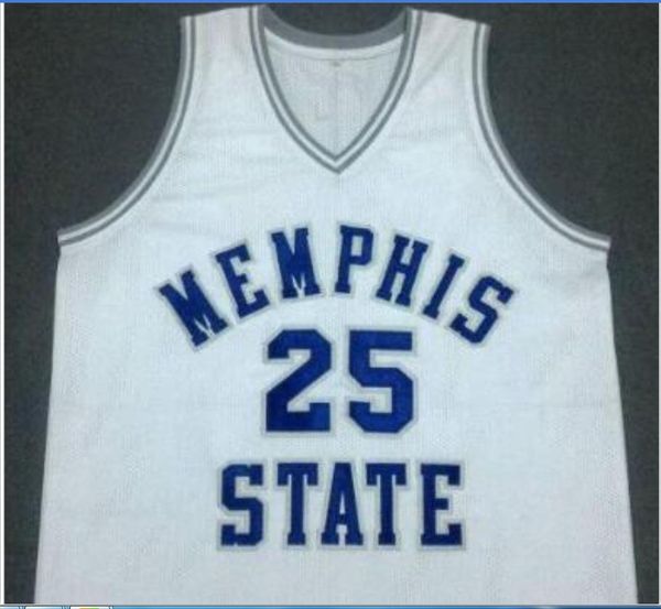 

custom men youth women vintage memphiss state #25 penny hardaway basketball jersey size s-5xl or custom any name or number jersey, Black