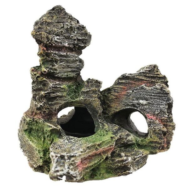 

simulation climbing aquarium mountain decorative ornament resin tree bridge stone landscaping rock cave fish tank playing view