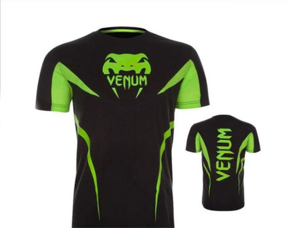 

venum mens sports tshirts animal letter printed o neck mma homme active tees pullover long sleeve slim male clothing, White;black