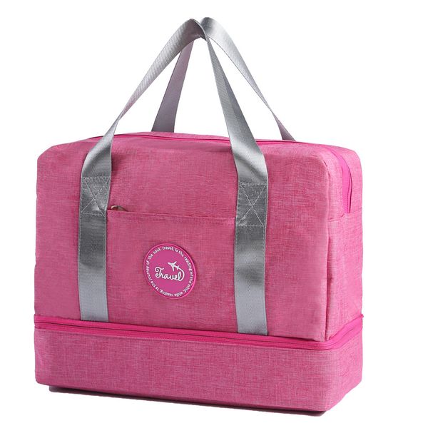 

solid color cation separation leisure storage bag exquisite girls original casual handbag elegant sports swimming bag