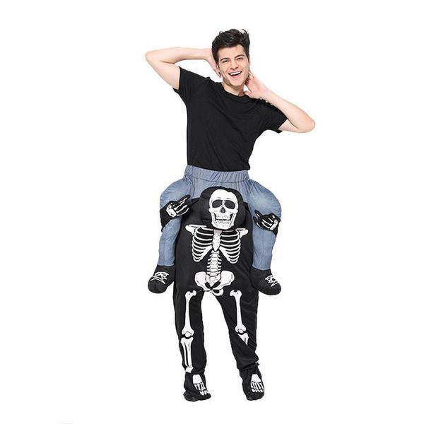 

costume size funny stage costume fashion party mens clothing halloween skeleton theme, Black;red