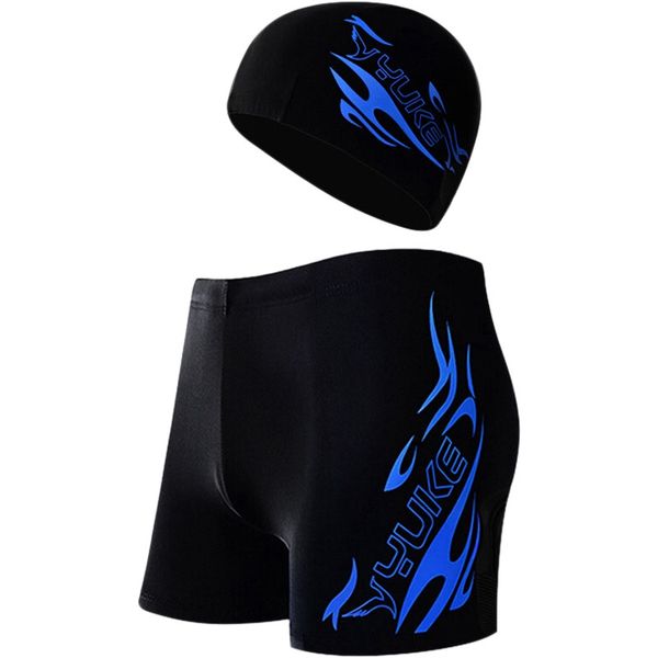 

sews-yuke 5 pcs swimming goggles swimming caps breathable earplugs trunks men's glasses water sports equipment