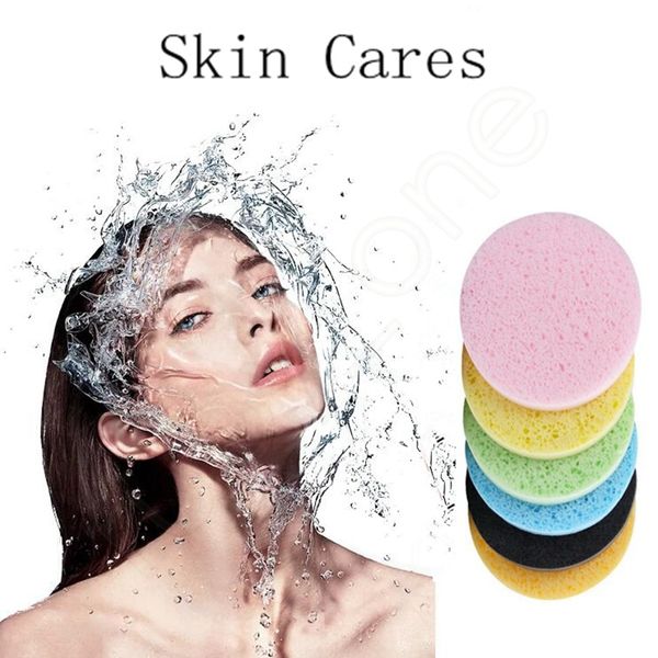 

natural wood fiber facial puff face cleanse washing sponge exfoliator cleansing sponge puff facial cleaning hhaa202