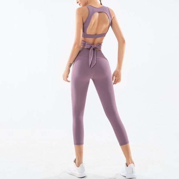 

2020 sporty loving yoga set women fitness sports suits proof sports vest breech push up leggings set