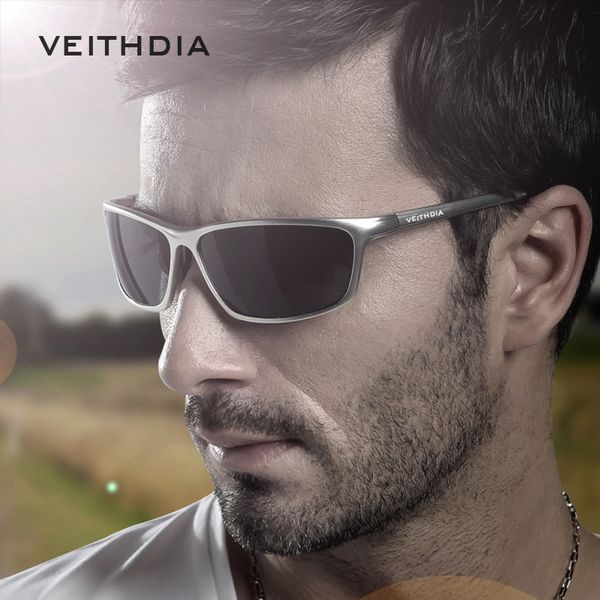 

veithdia brand designer aluminum men's polarized sunglasses sunglass eyewear accessories men blue mirror sun glasses goggle 6520 y20041, White;black