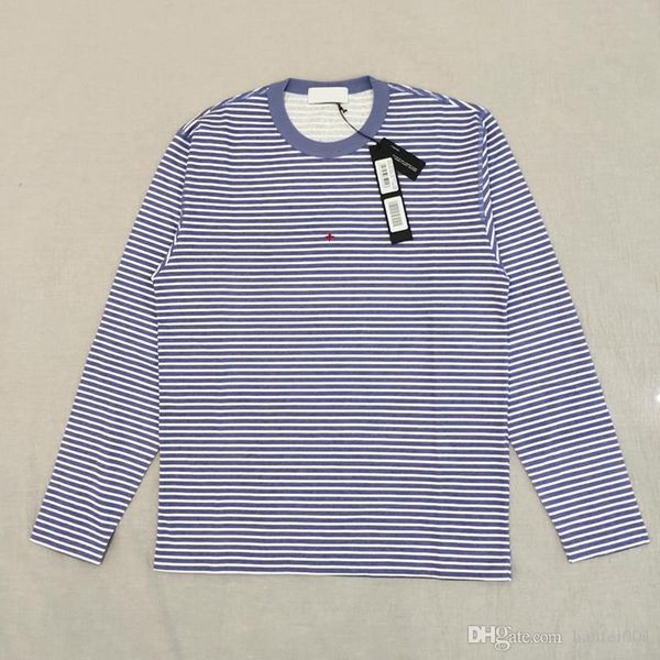 

19ss t0pst0ney 244x9 long sleeve marina stripe t-shirt letter 3m reflective fashion t shirt tee casual men women hflstx506, White;black