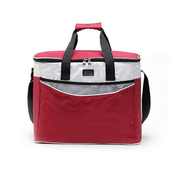 

регулируемый ремень большой емкости напитки портативный мешок обед фрукты ручка теплоизолирующего zipper ткань оксфорд открытый пикник, Blue;pink