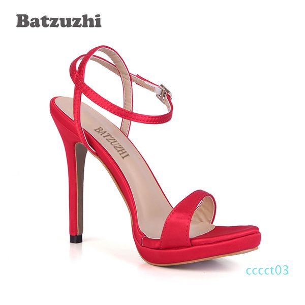 

wholesale 2018 new zapatos mujer women shoes 12cm high heels sandal women candy colors red sandalias wedding party, big size 43 ct3, Black