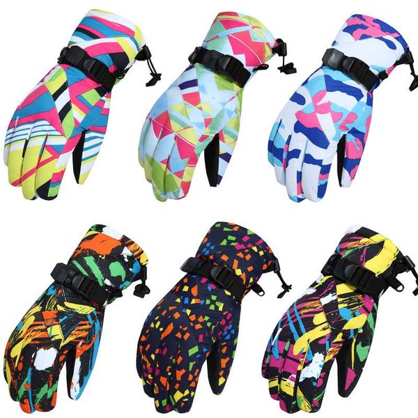 

colorful women/men unwinter snow gloves outdoor mittens waterproof windproof bicycle snowboarding and skiing gloves -30 warm