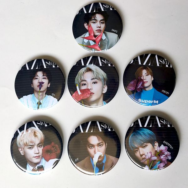 

kpop 58mm brooches superm jopping super  pins bag badges taemin baekhyun marh ten kai taeyong jh501, Gray