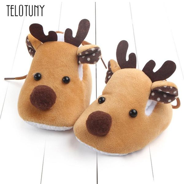 

telotuny newborn infant baby boy girl christmas crib shoes soft sole anti-slip sneaker anti-slip crib shoes winter daily s3feb17