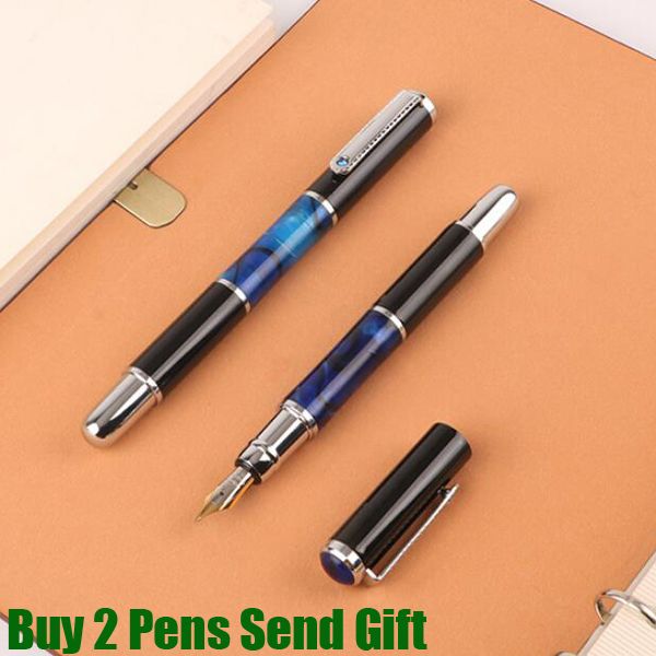 

new arrival duke 01 luxury blue emerald metal fountain pen business writing signature pen buy 2 pens send gift