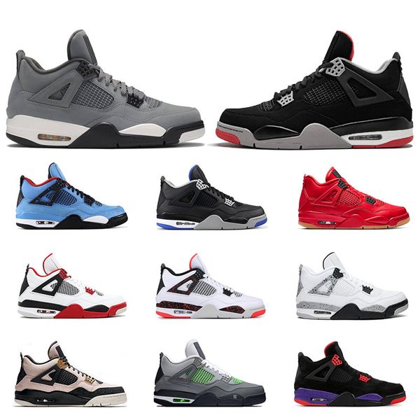 

Воздух 2019ретроjordan 4s мужские баскетбольные кроссовки 4 Cool Серый Bred PURE MONEY WINGS PALE CITR