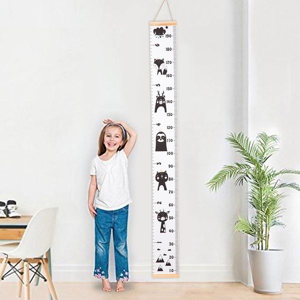 

wall hanging baby height measure ruler canvas waterproof wall sticker decorative child kids growth chart for bedroom home decor