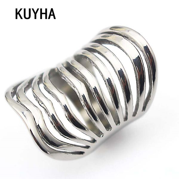 

stainless steel women/men ring for women punk fashion jewelry wedding party ring 6,7,8,9 usa size, Golden;silver