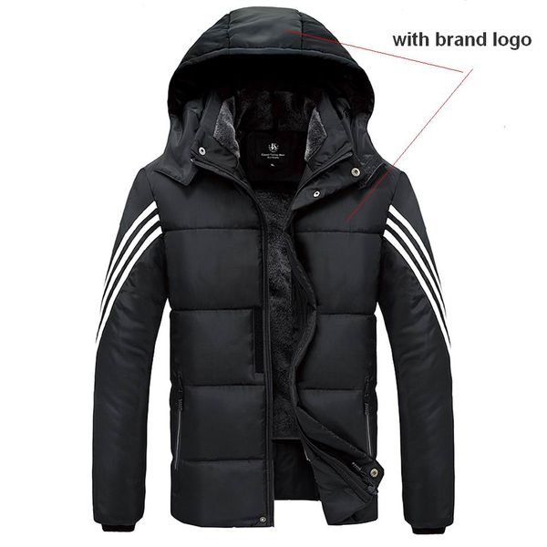 

heavy coat black plush lining inside soft light warm windproof outdoor clothing ventilate good quality with clear logo d09, Blue;black