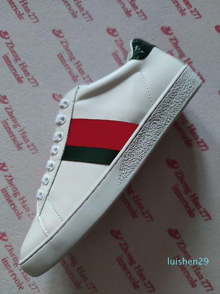 

high-quality super large and women's flat comfortable sneakers casual shoes luxury snake bee tiger designer low leathe l29, Black