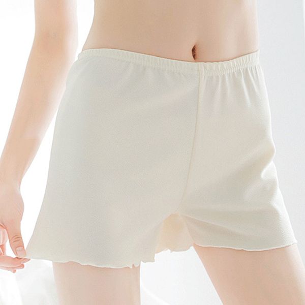

women soft seamless safety short pants summer under comfortable cotton breathable short tights for girls, Black;pink
