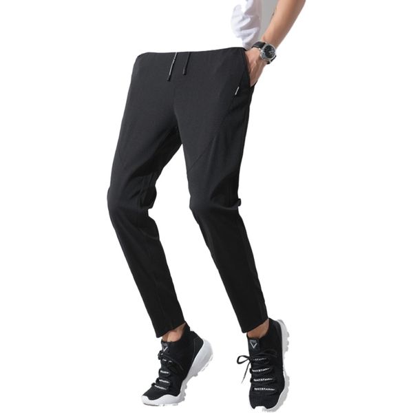 

swicci summer comfortable elastic joggers pants men's street mens womens drawstring casual pant fashio jogging seaso4 sweatpants, Black